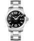 ფოტო #1 პროდუქტის Men's Conquest Stainless Steel Bracelet Watch 43mm L37604566