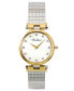 ფოტო #1 პროდუქტის Unisex Swiss Classic Diamond (1/8 ct. t.w.) Stainless Steel Bracelet Watch 33mm