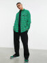 ASOS DESIGN extreme oversized shirt in bright green check