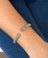 Фото #3 товара Blue Topaz & Bali Filigree Cuff Bracelet in Sterling Silver and 18K Gold