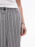 Фото #9 товара Topshop stripe low slung linen trousers in multi