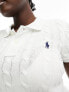 Polo Ralph Lauren knitted polo in white with logo