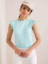 Фото #1 товара Женская блузка приталенного кроя с коротким рукавом фиолетовая Factory Price