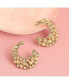 ფოტო #2 პროდუქტის Women's Red Stone Hoop Earrings