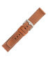 Brown Premium Leather Band with White Stitching Compatible with the Fitbit Versa and Fitbit Versa 2