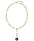 Фото #1 товара On 34th gold-Tone Enamel Pendant Necklace, 17-1/2" + 2" extender, Created for Macy's