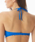 Фото #2 товара Бюстгальтер-топ с оборками SUNDAZED solid Nixie Bra Sized Halter Bikini Top, создано для Macy's.