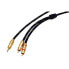 ROLINE GOLD Audio Connection Cable 3.5mm Stereo - 2 x Cinch (RCA) - Male - Male 2.5m - 3.5mm - Male - 2 x RCA - Male - 2.5 m - Black - Gold