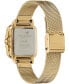 ფოტო #4 პროდუქტის Women's Soft Square Gold-Tone Stainless Steel Mesh Bracelet Watch 28mm