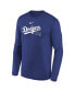 Big Boys Royal Los Angeles Dodgers Authentic Collection Long Sleeve Performance T-shirt