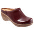 Softwalk Madison S2056-671 Womens Burgundy Wide Leather Clog Flats Shoes