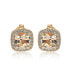 ფოტო #1 პროდუქტის Suzy Levian Sterling Silver Cubic Zirconia Cushion Halo Stud Earrings