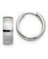 Stainless Steel Polished Hinged Hoop Earrings