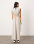 ASOS EDITION jersey twist detail maxi skirt co-ord in pale grey