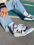 Фото #1 товара adidas Originals Forum Low trainers in white and collegiate green