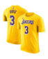 ფოტო #1 პროდუქტის Men's Anthony Davis Gold Los Angeles Lakers Icon 2022/23 Name and Number Performance T-shirt