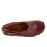 Softwalk Minna S2253-641 Womens Burgundy Narrow Leather Clog Flats Shoes