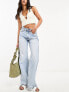 Фото #1 товара River Island 90s straight mid rise jean in light blue