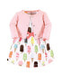 ფოტო #1 პროდუქტის Baby Girls Baby Organic Cotton Dress and Cardigan, Popsicle