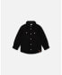 Big Boys Sherpa Overshirt With Pocket Black