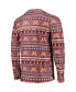 ფოტო #4 პროდუქტის Men's Maroon Minnesota Golden Gophers Ugly Sweater Long Sleeve T-shirt and Pants Sleep Set