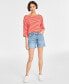 Фото #5 товара Women's High Rise Raw-Hem Jean Shorts, Created for Macy's