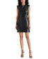 ფოტო #1 პროდუქტის Women's Belen Faux-Leather Cap-Sleeve Dress