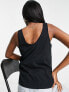 Фото #2 товара ASOS DESIGN Hourglass ultimate vest with scoop neck in cotton in black - BLACK