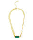Фото #1 товара Rivka Friedman multi Chain Faceted Emerald Crystal Necklace