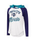 ფოტო #2 პროდუქტის Women's White Charlotte Hornets MVP Raglan Hoodie Long Sleeve T-shirt