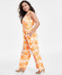 Petite Printed Halter Jumpsuit, Created for Macy's