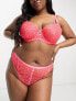 Фото #1 товара Simply Be neon animal print bra in pink