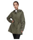 Women's Water-Resistant Hooded Anorak Rain Jacket Trench Coat