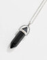 Фото #2 товара Faded Future natural stone long pendant necklace in silver