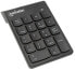 Manhattan Numeric Keypad - Wireless (2.4GHz) - USB-A Micro Receiver - 18 Full Size Keys - Black - Membrane Key Switches - Auto Power Management - Range 10m - AAA Battery (included) - Windows and Mac - Three Year Warranty - Blister - RF Wireless - 18 - Notebook/PC -
