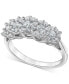 ფოტო #1 პროდუქტის Lab-Created Diamond Horizontal Cluster Statement Ring (1 ct. t.w.) in Sterling Silver