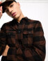 Cotton On relaxed shirt in brown buffalo check