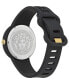 ფოტო #3 პროდუქტის Women's Swiss Medusa Pop Black Silicone Strap Watch 39mm