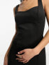 Фото #4 товара Miss Selfridge seam detail bodycon mini dress in black