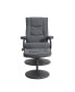 Фото #7 товара Contemporary Multi-Position Recliner & Ottoman W/ Wrapped Base