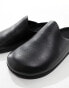 Walk London Breeze Slip On Mules In Black Grain Leather Черный, 44 - фото #2