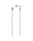 Stainless Steel Polished Bar Front and Back Dangle Earrings