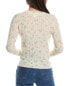 Фото #2 товара Minnie Rose Floral Pointelle Cashmere Sweater Women's