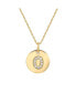 ფოტო #1 პროდუქტის Suzy Levian Sterling Silver Cubic Zirconia Letter "O" Initial Disc Pendant Necklace