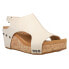 Фото #3 товара Corkys Carley Studded Wedge Womens Off White Casual Sandals 30-5316-CREA