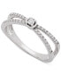 ფოტო #1 პროდუქტის Diamond Crisscross Ring (1/5 ct. t.w.) in 14k White Gold, Created for Macy's