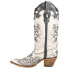 Фото #6 товара Corral Boots Mikonos TooledInlay Pointed Toe Cowboy Womens White Casual Boots C