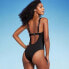 Фото #3 товара Women's Shirred Cup Underwire High Leg One Piece Swimsuit - Shade & Shore Black