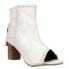 Roper Betsy Leather Shootie Pumps Womens White Dress Casual 09-021-0946-3070