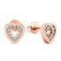Фото #1 товара charming bronze earrings with zircons Hearts EA573R